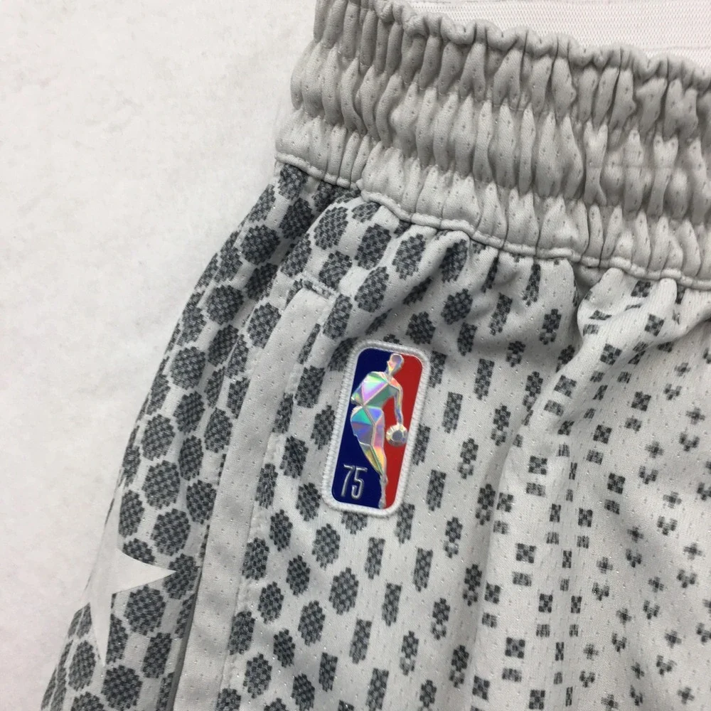 Jordan NBA 75th Anniversary All Star Game Basketball Shorts Mens 2XL Gray Blue